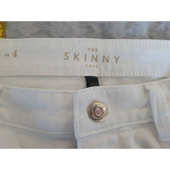 White House Black Market Pants - WHBM White Cropped Pants w/ zippers | Size 4
